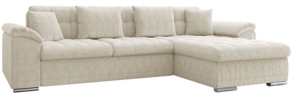 Ecksofa Diana Cord (Farbe: Poso 100, Seite: Rechts)