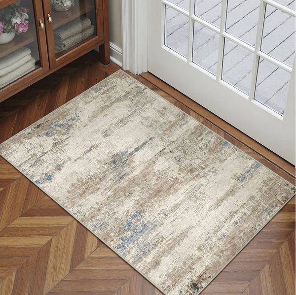 PURECOZY Teppich Kurzflor, Abstrakter Stil, Rutschfest und Waschbar, rechteckig, Höhe: 6.1 mm, geeignet für verschiedene Innenräume, 60x90 cm
