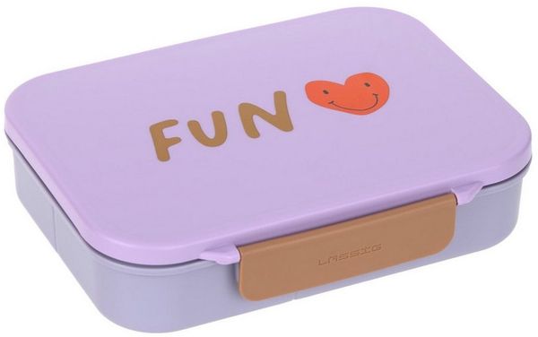 LÄSSIG Lunchbox Lässig Brotdose Kinder - Bento Lunchbox Little Gang Heart, lilac