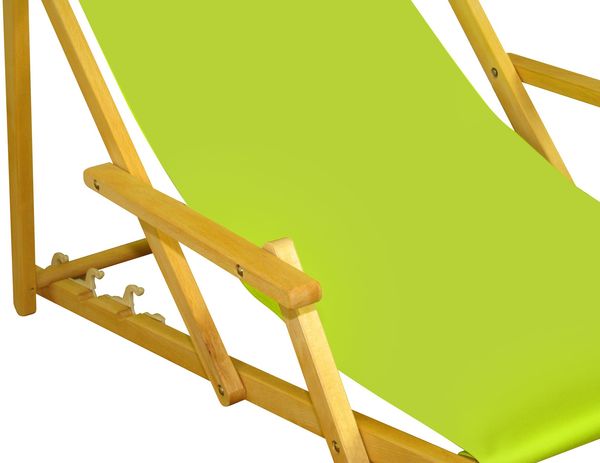 Klappliege pistazie Sonnenliege Relaxliege Strandstuhl Deckchair Buche natur klappbar 10-306 N Bild 7