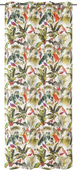 ELBERSDRUCKE Vorhang Ösenschal Jungle bunt blickdicht 255x140cm Gardine Baumwolle (1 St), blickdicht