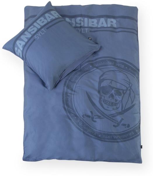 Sansibar Sylt Bettwäsche Bettwäsche SANSIBAR SKULL BL 135x200 cm blau Bettbezug Bettzeug