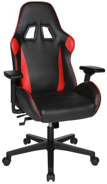 Gaming Chair Bürostuhl SPEED CHAIR 2, Kunstleder Schwarz Rot, Top Star