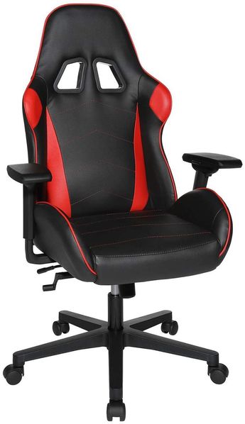 Gaming Chair Bürostuhl SPEED CHAIR 2, Kunstleder Schwarz Rot, Top Star