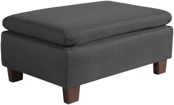 Polsterhocker Kaylil Flachgewebe graphit