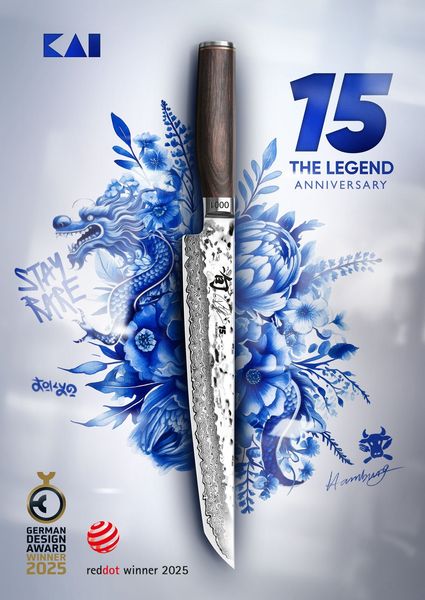 KAI Shun Premier Tim Mälzer Tanto Slicer TDM-1785, Damaszenerstahl, 25,5 cm - limitiert