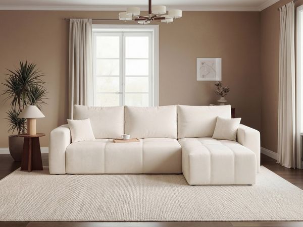 Labett Ecksofa mit Schlaffunktion & Bettkasten PIANO L-Form