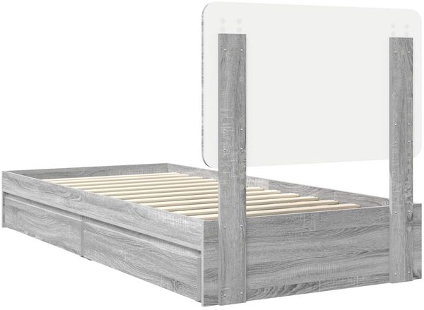 vidaXL Aufbewahrungsbett Graues Sonoma 100 x 200 cm Holzwerkstoff 3412719 Bild 10