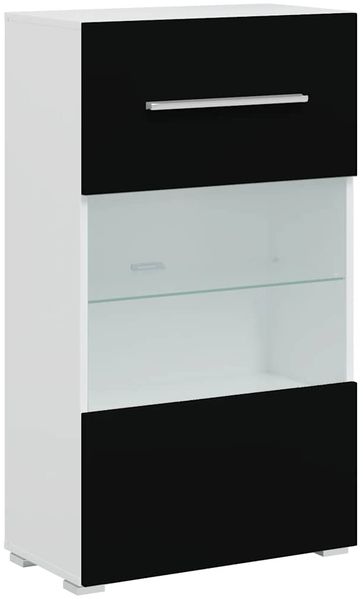 vidaXL 5-tlg. Wohnwand mit LED-Beleuchtung Mattschwarz Holzwerkstoff 3324230 Bild 7