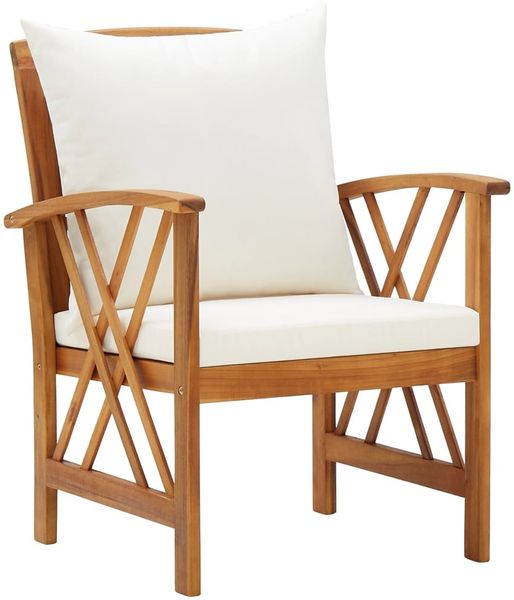 vidaXL 4-tlg. Garten-Lounge-Set mit Auflagen Massivholz Akazie 3057987 Bild 5