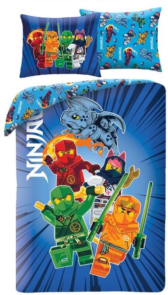 Lego Ninjago Kinderbettwäsche LEG1166 140x200 cm + 70x90 cm