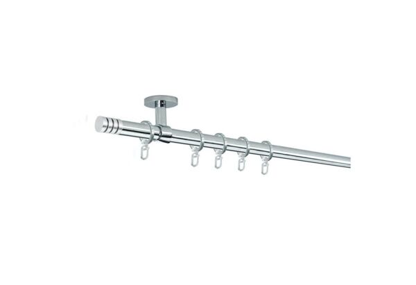 SN DECO GROUP Gardinenstange Lille, Ø 19 mm, 1-läufig, fixmaß, Verschraubt, Stahl, Komplettset mit Ringen