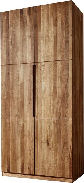 Home affaire Kleiderschrank Azelie, aus Wildeiche Massivholz-Kleiderschrank, im 50 cm Raster planbar