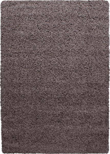 Hochflor Teppich Lux rechteckig - 240x340 cm - Taupe Bild 1
