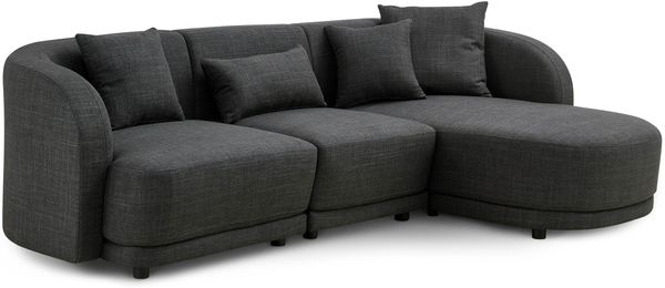 Ecksofa 260x165x72 dunkelgrau JONAH