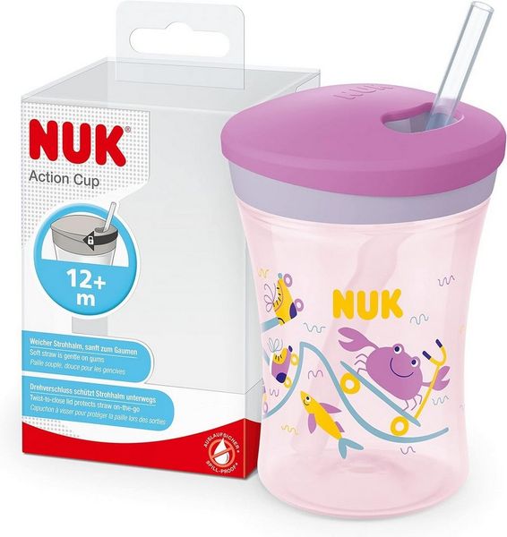 NUK Trinkflasche NUK Aciton Cup, 230ml, lila