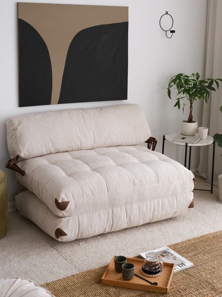 2-Sitzer-Schlafsofa, 'Fold', 79 x 75 x 120, Weiß