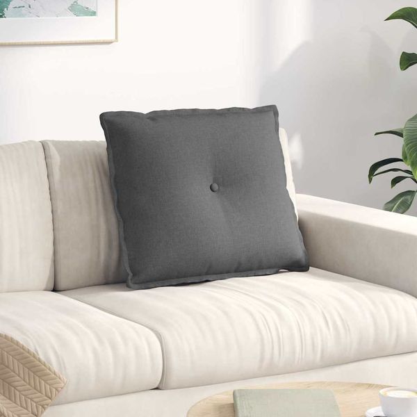 vidaXL Rückenkissen Dunkelgrau 60 x 19 x 50 cm Stoff 42014659