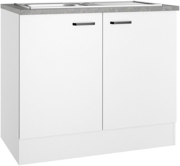 OPTIFIT Spülenschrank OPTImulti Breite 100 cm, Tiefe 60 cm, inkl. Arbeitsplatte und Einbauspüle