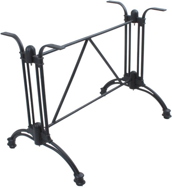 Tischgestell IRIS Doppelwangen - Aluminium Schwarz 70x60x94cm | Tischuntergestell Tischbeine