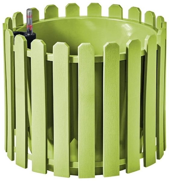 HTI-Living Pflanzkübel Pflanzgefäß rund mit Wasserspeicher Nessa (Stück, 1 St, 1 Blumenkasten), Blumenkasten mit Wasserstandsanzeige