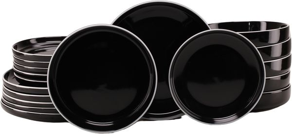 Nordic Gourmet Schwarz, Tellerset 18-tlg (mo)