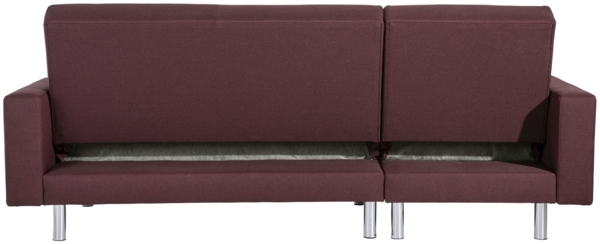 Just Fashion Funktionssofa Flachgewebe Burgund Metall Chromfarben Bild 7