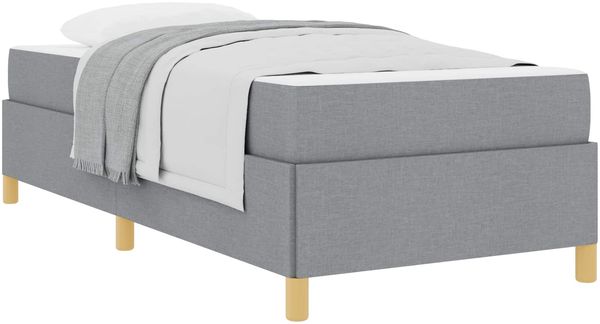 vidaXL Bettrahmen mit Matratze Hellgrau 80 x 200 cm Stoff 3398892 Bild 3