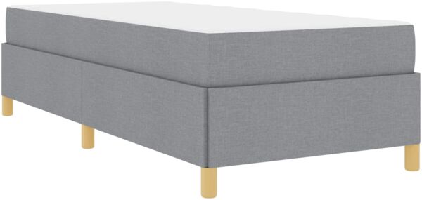 vidaXL Bettrahmen mit Matratze Hellgrau 80 x 200 cm Stoff 3398892 Bild 2