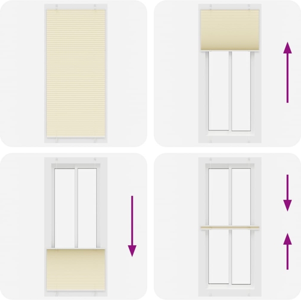 vidaXL Plissee Creme 100x200 cm Stoffbreite 99,4 cm Polyester 4015313 Bild 6