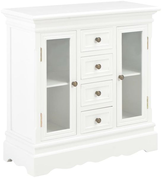 vidaXL Sideboard Weiß 70x28x70 cm Massivholz Kiefer 280027