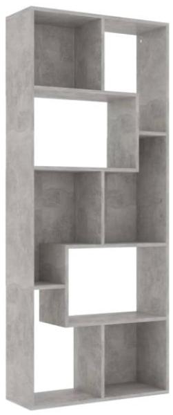 vidaXL Bücherregal Betongrau 67x24x161 cm Holzwerkstoff 801881