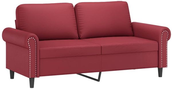 vidaXL 2-Sitzer-Sofa Weinrot 140 cm Kunstleder 359507