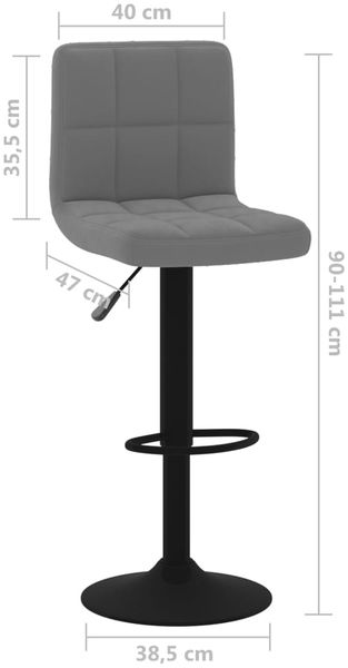 vidaXL Barhocker 2 Stk. Dunkelgrau Samt [334306] Bild 9