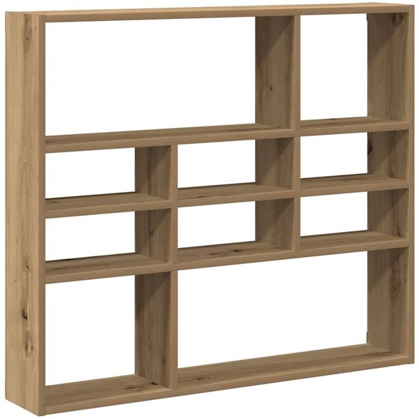 Wandregal, Hängeregal Artisan-Eiche 90x16x78 cm Holzwerkstoff de5943