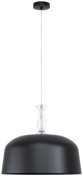 Eglo 39588 Hängeleuchte MONTE FUERTE Stahl schwarz/Kristall klar E27 3X10W H:110cm Ø48cm dimmbar