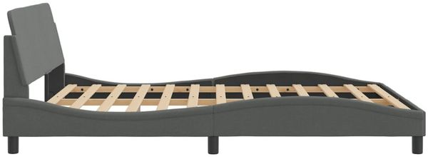 vidaXL Bettgestell "Dover" Dunkelgrau 160x200 cm Stoff 373206 Bild 5