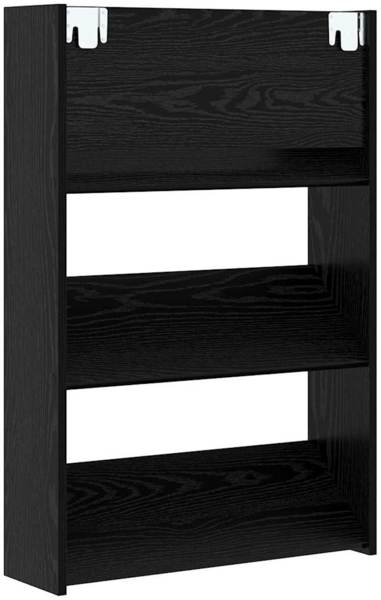 vidaXL Wandschuhschrank 2 pcs Schwarz Eichen-Optik 60 x 18 x 90 cm 875151 Bild 7