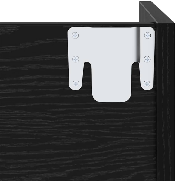 vidaXL Wandschuhschrank 2 pcs Schwarz Eichen-Optik 60 x 18 x 90 cm 875151 Bild 8