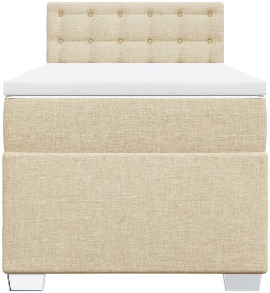 vidaXL Boxspringbett mit Matratze Creme 80x200 cm Stoff 3288034 Bild 6