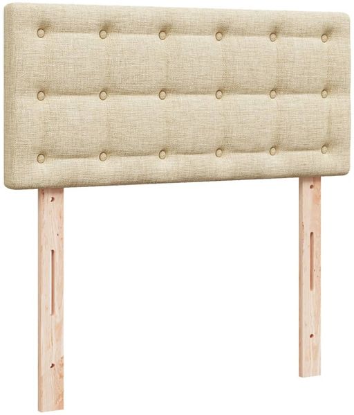 vidaXL Boxspringbett mit Matratze Creme 80x200 cm Stoff 3288034 Bild 7