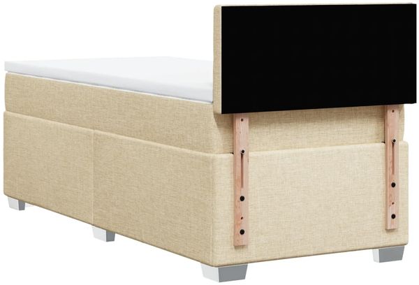 vidaXL Boxspringbett mit Matratze Creme 80x200 cm Stoff 3288034 Bild 12