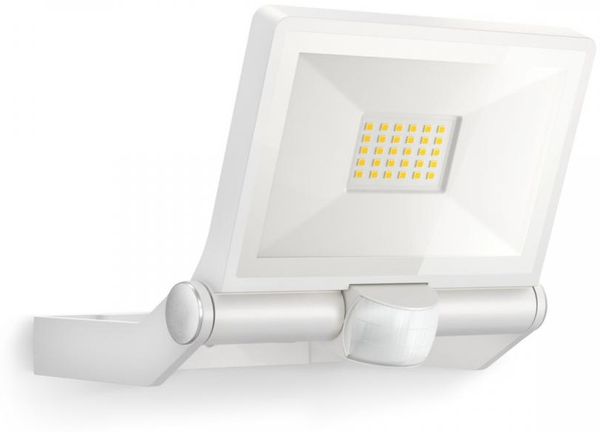 Steinel Sensor-Außenstrahler XLED ONE S weiß, 18,6 W Fluter mit 180°-Bewegungsmelder, 2050 lm, 3000 K warmweiß