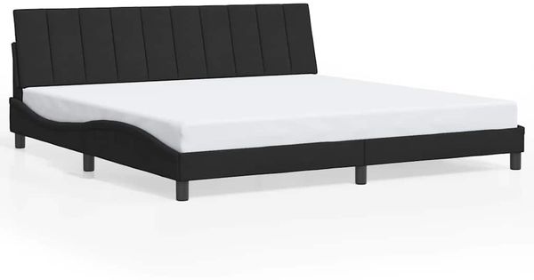 Doppelbett, Bettgestell Modernen ohne Matratze Schwarz 200x200 cm Samt d2641e