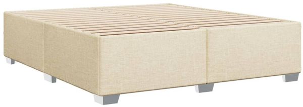 vidaXL Bettgestell ohne Matratze Creme 200x200 cm Stoff 3284504 Bild 6