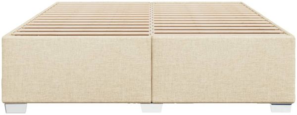 vidaXL Bettgestell ohne Matratze Creme 200x200 cm Stoff 3284504 Bild 4