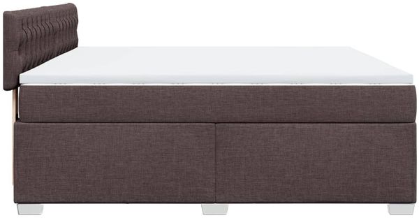 vidaXL Boxspringbett mit Matratze Dunkelbraun 180x200 cm Stoff 3288277 Bild 11