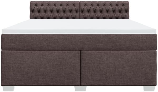 vidaXL Boxspringbett mit Matratze Dunkelbraun 180x200 cm Stoff 3288277 Bild 6