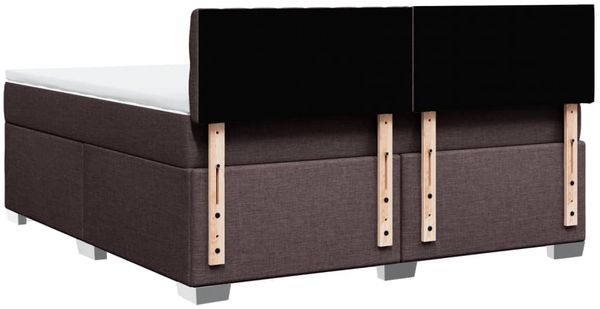 vidaXL Boxspringbett mit Matratze Dunkelbraun 180x200 cm Stoff 3288277 Bild 12