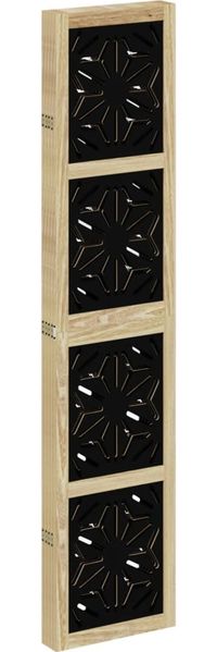 vidaXL 5-tlg. Raumteiler Braun und Schwarz Massivholz Paulownia 358806 Bild 5